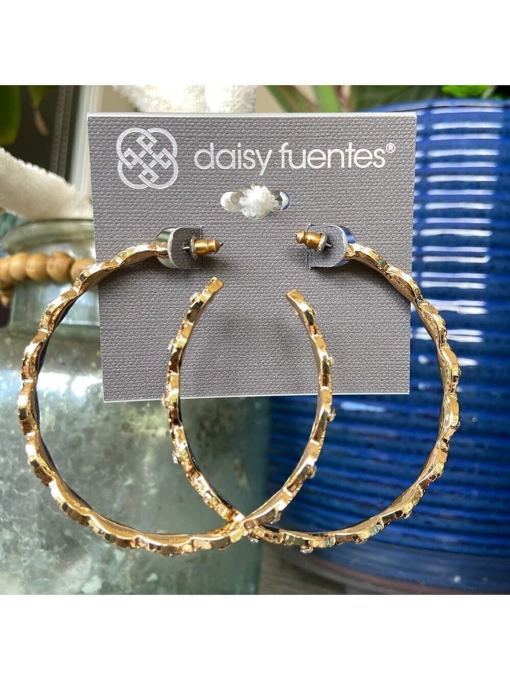 Twisted Gold Hoops Daisy Fuentes Fashion Earrings $16ea / 3 for $25